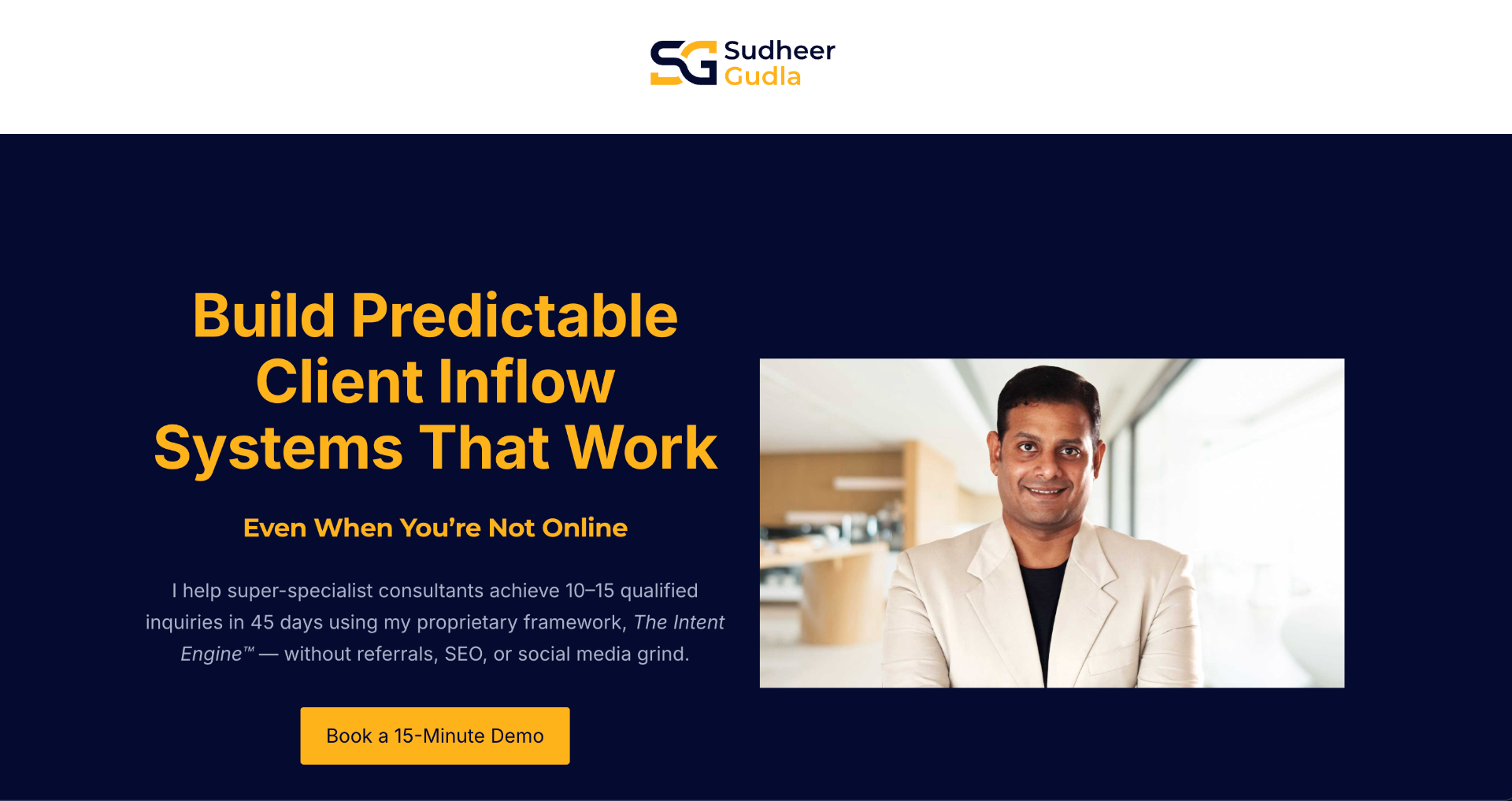 Sudheer Gudla agency website built by a Trydo student