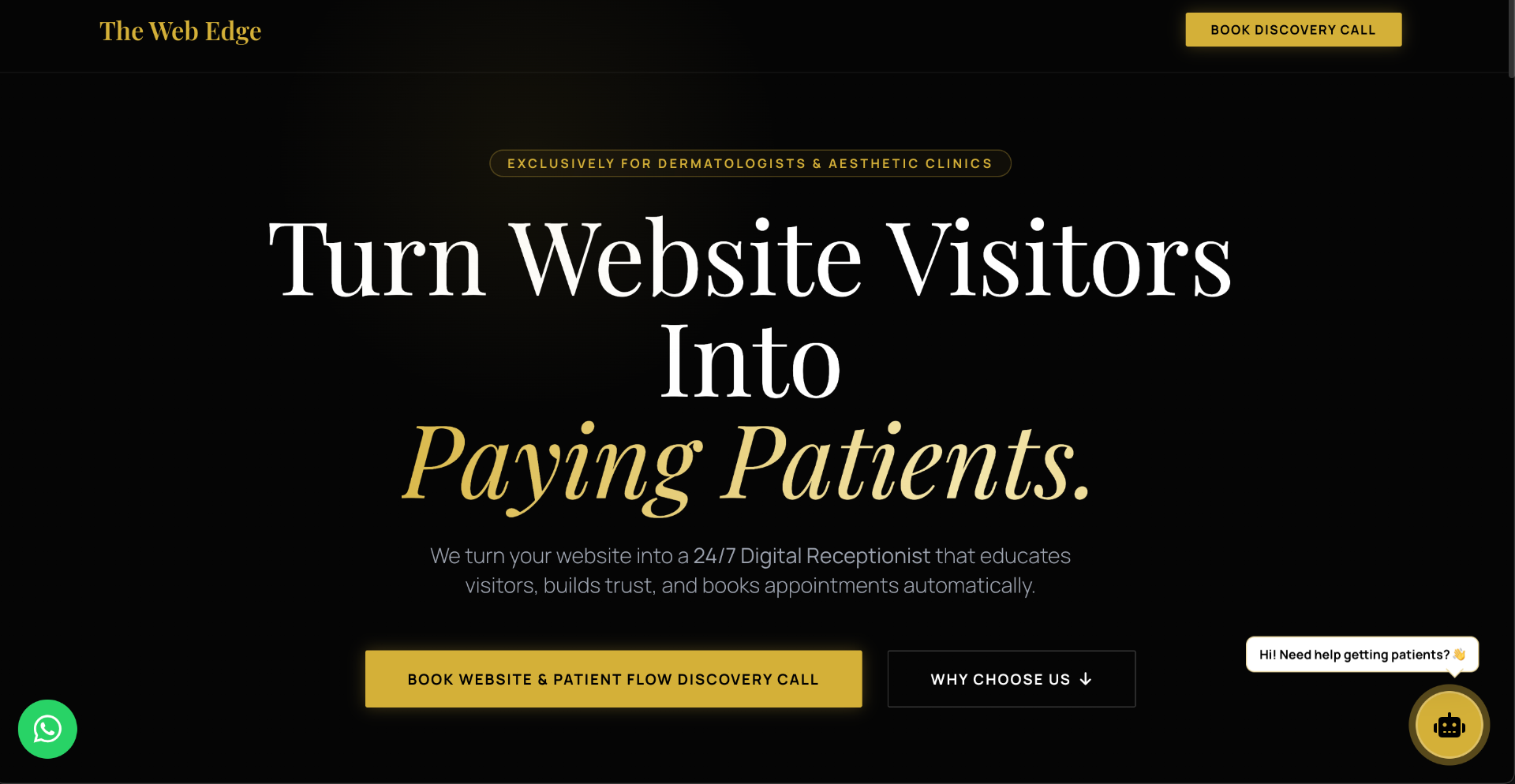 The Web Edge agency website built by a Trydo student